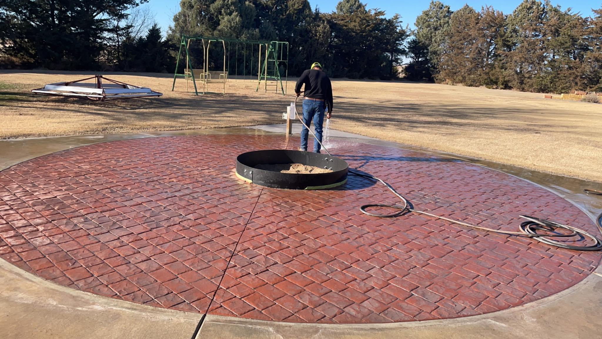 Stamped Brick Pattern