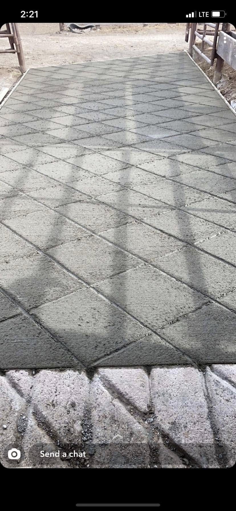Diamond Pattern Stamped Concrete